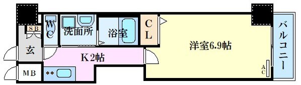 本川町駅 徒歩2分 10階の物件間取画像